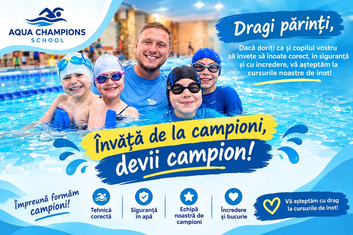 Aqua Champions School - Cursuri de Inot si Hidrokinetoterapie